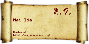 Mai Ida névjegykártya
